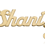 שרשרת שם זהב 14K עם תליון לב