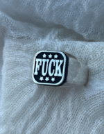 ⁦טבעת ריבוע עם כיתוב לבחירה⁩ – תמונה ⁦2⁩