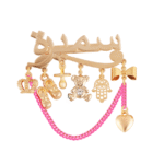 סיכת תינוק יוקרתית עם שם ותליונים שונים