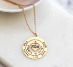 ⁦שרשרת אמא בתוך לב עם כיתוב וילדים⁩ – תמונה ⁦2⁩