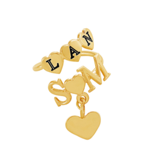 טבעת אוהבים מלופפת עם ילדים ולב