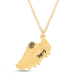 שרשרת נעל עם מספר ושם בציפוי זהב