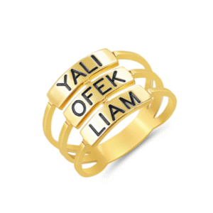 טבעת שלושה שמות מחוברת