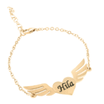 צמיד לב עם כנפיים