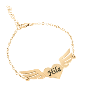 צמיד לב עם כנפיים