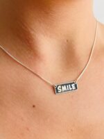 ⁦שרשרת SMILE מלבנית⁩ – תמונה ⁦3⁩