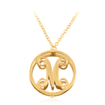 שרשרת אות תלת מימד בתוך עיגול