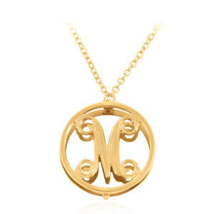 שרשרת אות תלת מימד בתוך עיגול