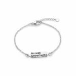 ⁦צמיד כסף לקבל את אי-הוודאות Accept Uncertainty⁩ – תמונה ⁦3⁩