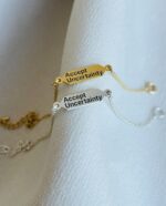 ⁦צמיד כסף לקבל את אי-הוודאות Accept Uncertainty⁩ – תמונה ⁦2⁩