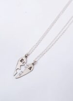 ⁦שרשרת לב חצויה לזוג אוהבים⁩ – תמונה ⁦2⁩