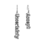 עגיל כסף Accept Uncertainty