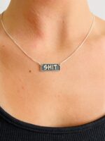 ⁦שרשרת SHIT מלבנית⁩ – תמונה ⁦3⁩