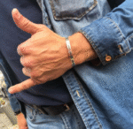 ⁦צמיד קשיח כסף 925⁩ – תמונה ⁦4⁩