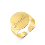 טבעת פתוחה עם חריטה