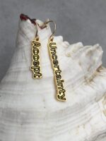 ⁦עגיל כסף Accept Uncertainty⁩ – תמונה ⁦3⁩