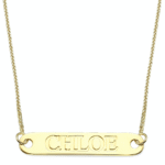 שרשרת זהב 14K מלבנית לרוחב