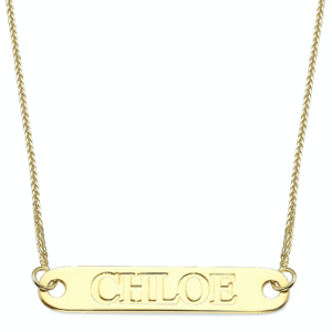 שרשרת זהב 14K מלבנית לרוחב