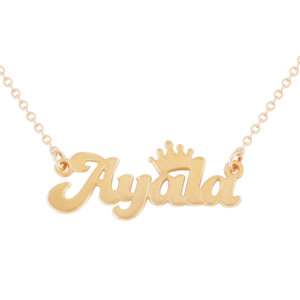 שרשרת שם אנגלית עם כתר