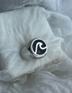 טבעת עגולה עם כיתוב או צורה לבחירה