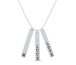 שרשרת שלושה מלבנים עם שלושה כיתובים שונים