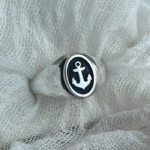 טבעת אובלית עם כיתוב או צורה לבחירה